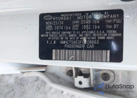 2015 Hyundai Accent Gs z USA, uszkodzony, nr VIN KMHCT5AE0FU20866